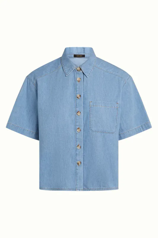 Evelina denim bluse