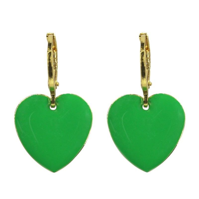 Hearts Øredobber - Kelly Green